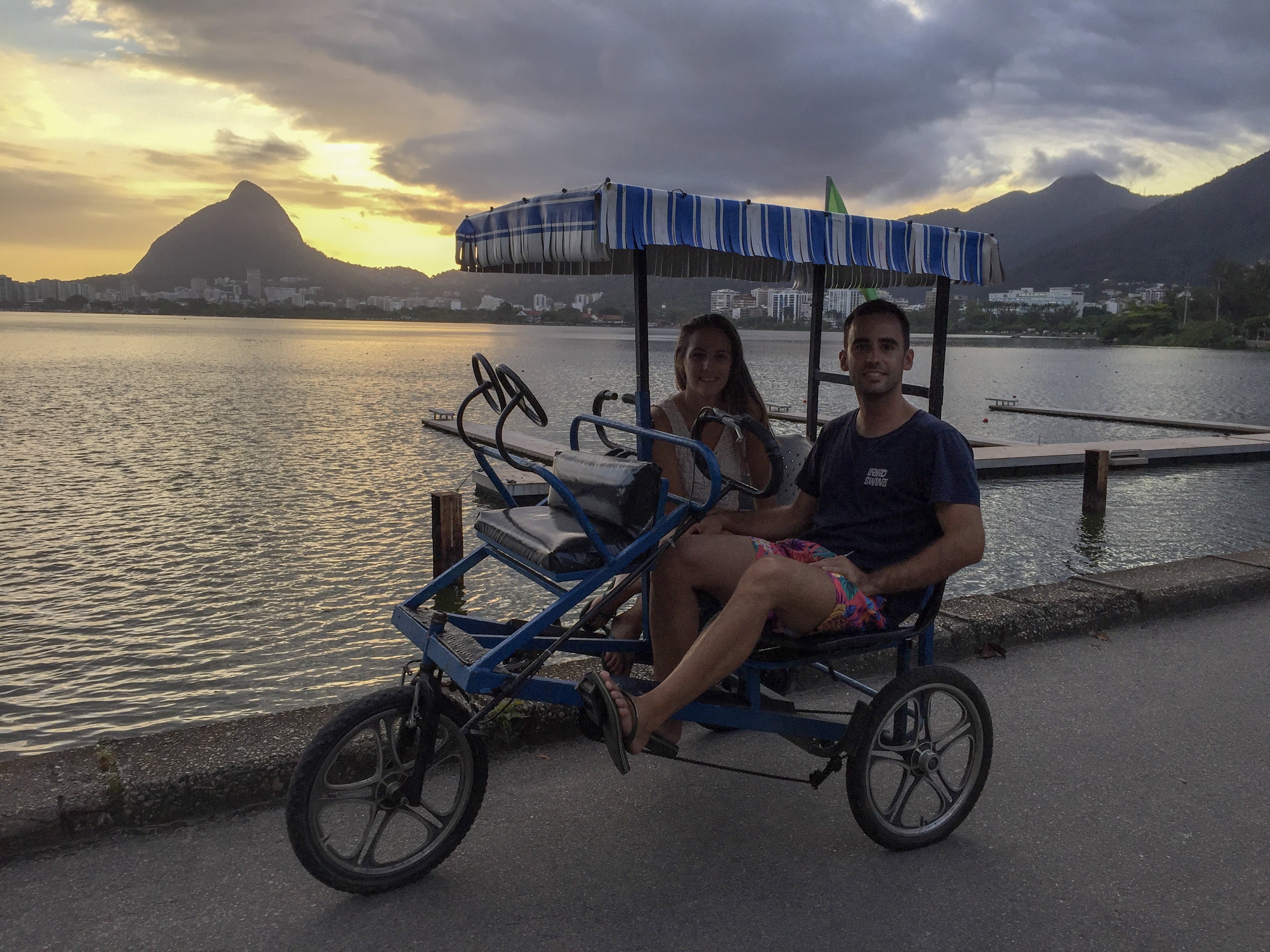 Vuelta en bici al lago Rodrigo de Freitas